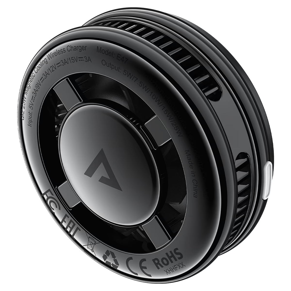 Bežični mrežni punjač Acefast E47 2u1, 25W, Crni
