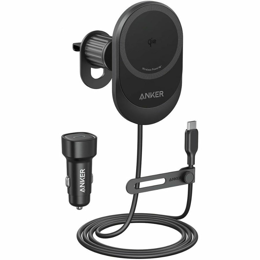 Auto punjač Anker MagGo, 15W, 1.67A, Crni B2932G11