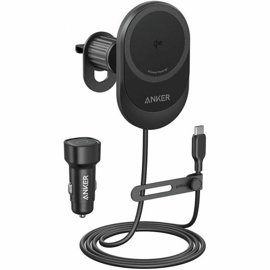 Auto punjač Anker MagGo, 15W, 1.67A, Crni B2932G11