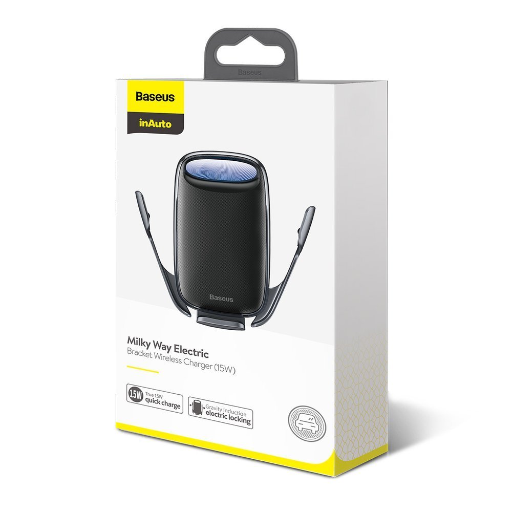 Wireless Car Charger Baseus Milky Way Series, 15W, 1.67A, Black WXHW02-01 