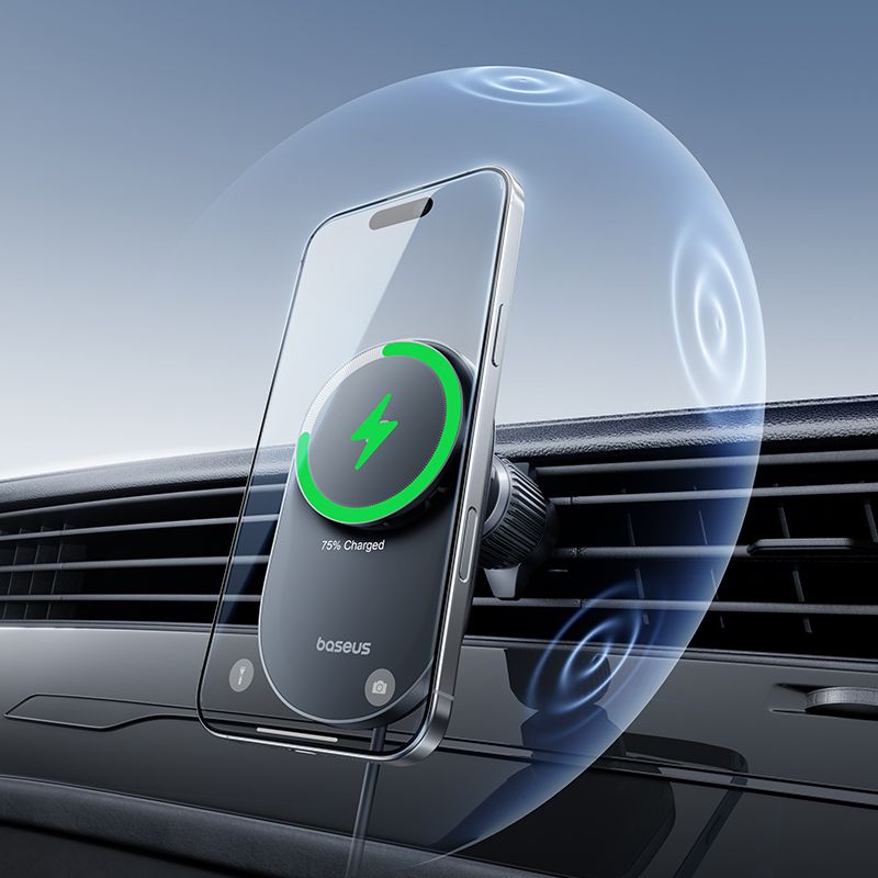 Bežični auto punjač Baseus PrimeTrip VC2 Pro, 25W, Crni C0013N00