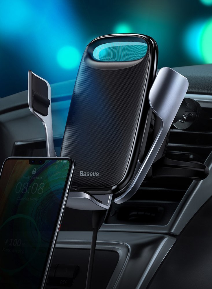 Wireless Car Charger Baseus Milky Way Series, 15W, 1.67A, Black WXHW02-01 