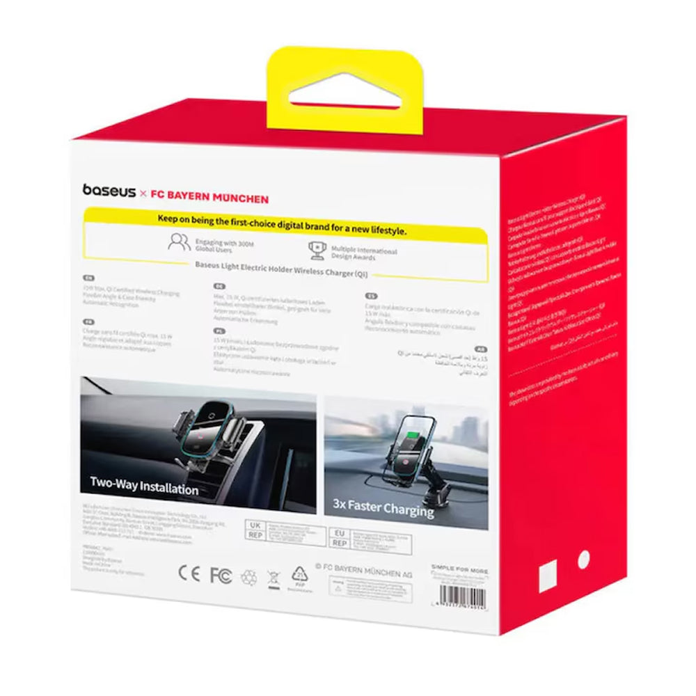 Incarcator Auto Wireless Baseus Light, 15W, 1.67A, Sivi C40344000113-Z1
