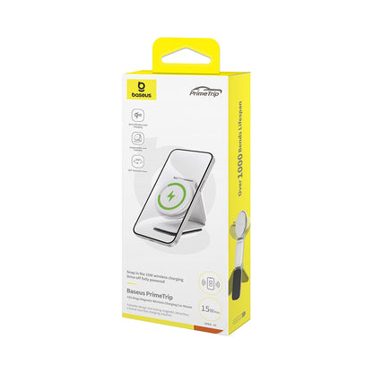 Incarcator Auto Wireless Baseus PrimeTrip C02, 15W, 1.67A, Srebrni C40169003211-00