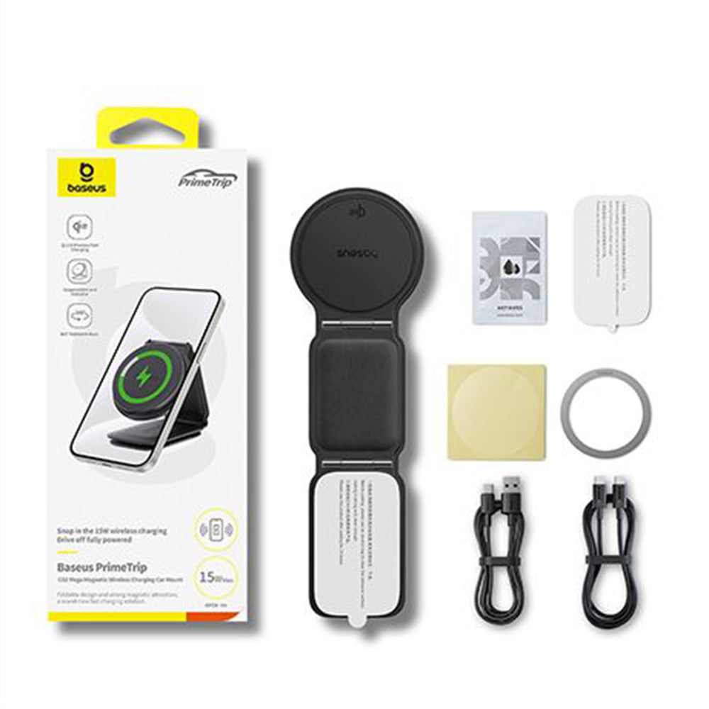 Incarcator Auto Wireless Baseus PrimeTrip C02, 15W, 1.67A, Sivi C40169003831-00