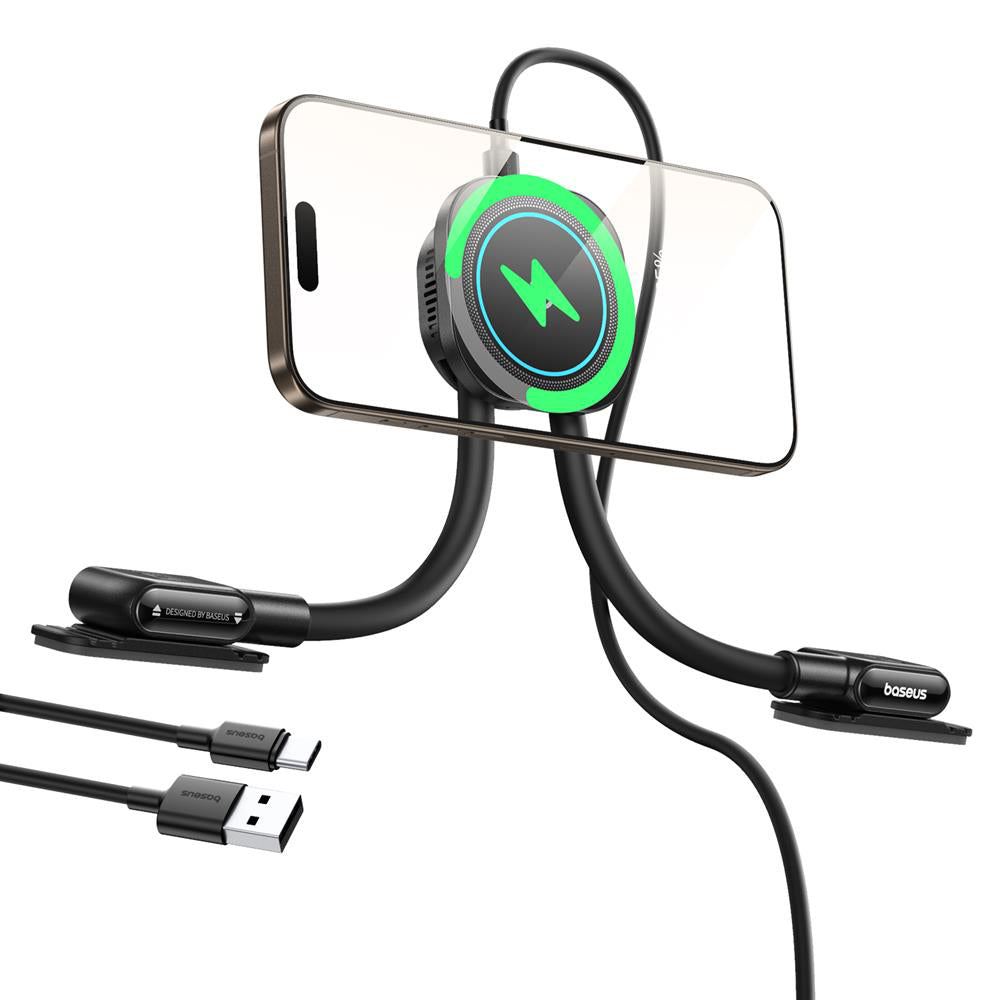 Bežični auto punjač Baseus PrimeTrip C03s Pro, 15W, 1.67A, Crni C0013803