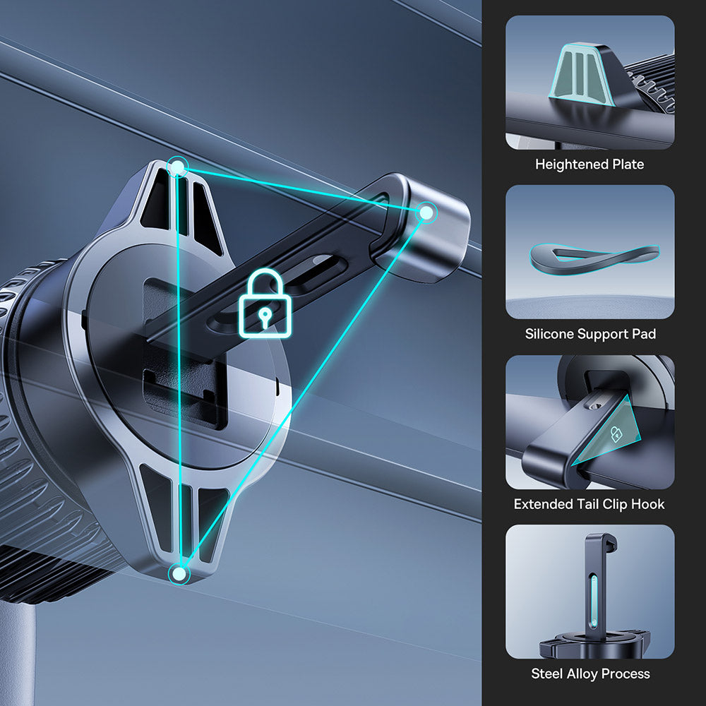 Auto bežični punjač Baseus PrimeTrip VC1 Pro, 15W, 1.67A, Crni C40141000111-00