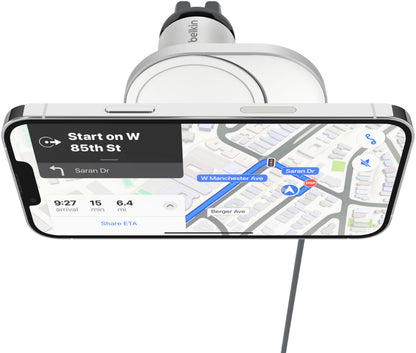 Bežični auto punjač Belkin BoostCharge Pro, 15W, 1.67A, Bela WIC008btGR-V2