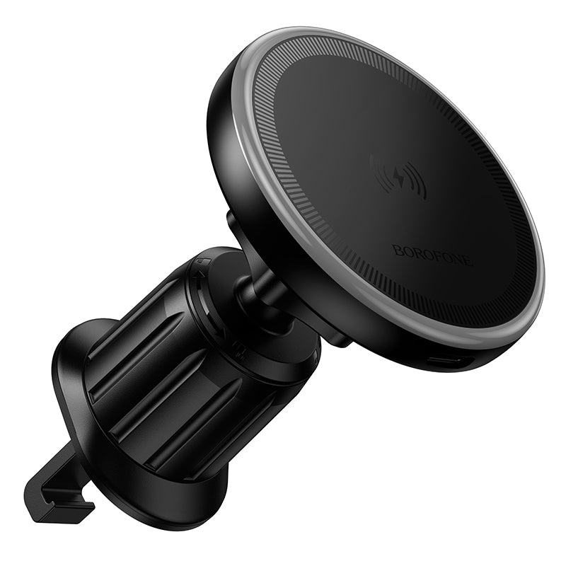 Auto bežični punjač Borofone BH224 Flash, 15W, 1.67A, Crni