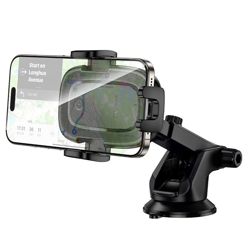 Auto punjač bez žica Borofone BH223 Follower, 15W, 1.67A, Crni