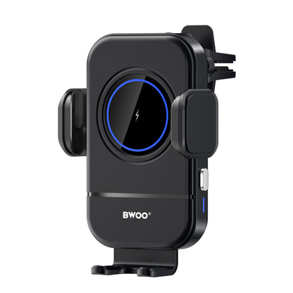 Bežični auto punjač BWOO ZJ137, 15W, 1.67A, Crna