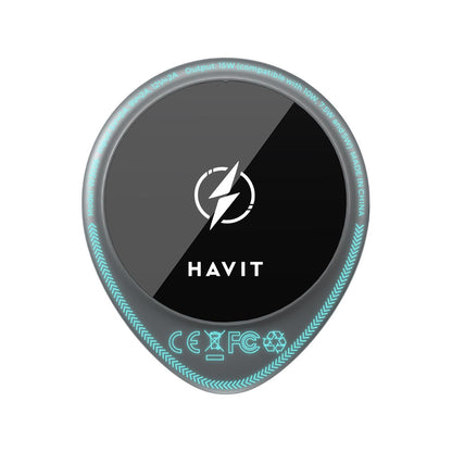 Bežični auto punjač HAVIT W3036, 15W, 1.67A, Crni