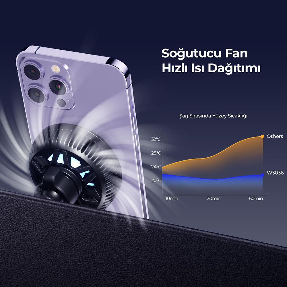 Bežični auto punjač HAVIT W3036, 15W, 1.67A, Crni