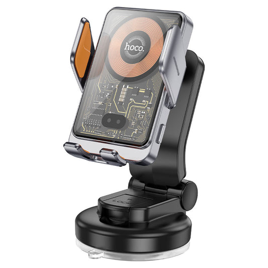 Bežični auto punjač HOCO HW8, 15W, 1.67A, Crni