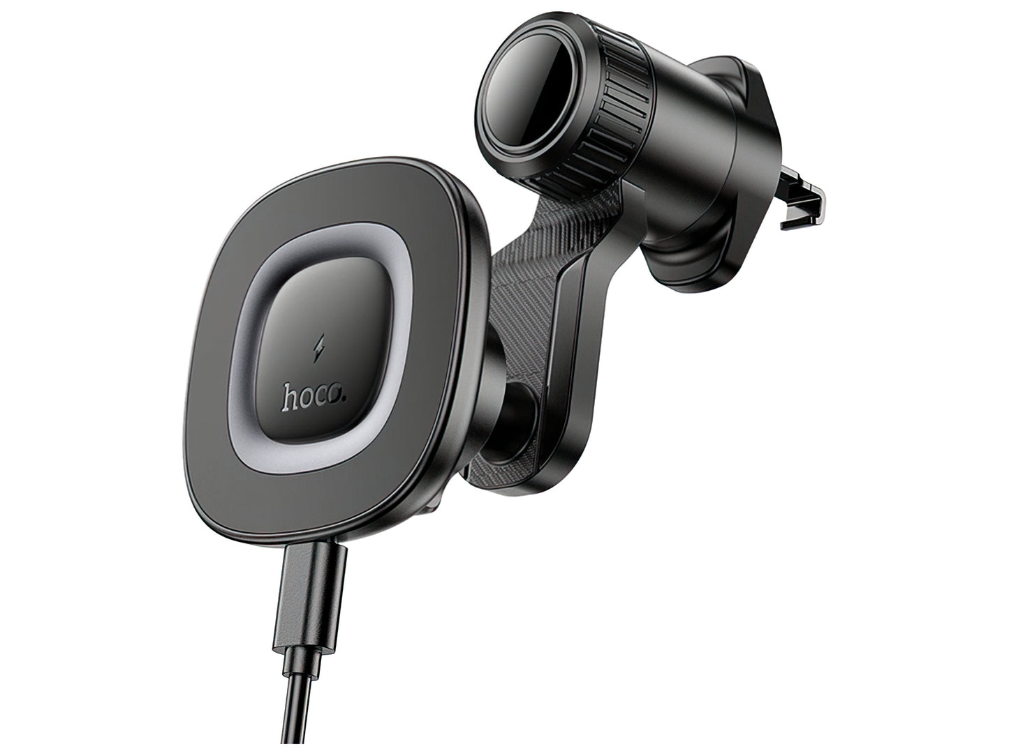 Auto punjač Wireless HOCO HW30, 15W, 1.67A, Crni