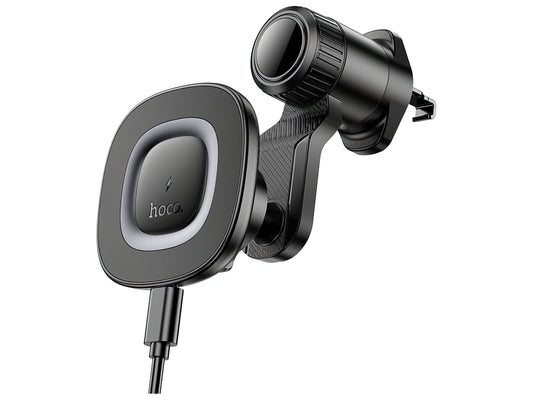 Auto punjač Wireless HOCO HW30, 15W, 1.67A, Crni