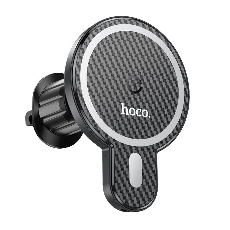 Bežični auto punjač HOCO CA85, 15W, 1.67A, Crni