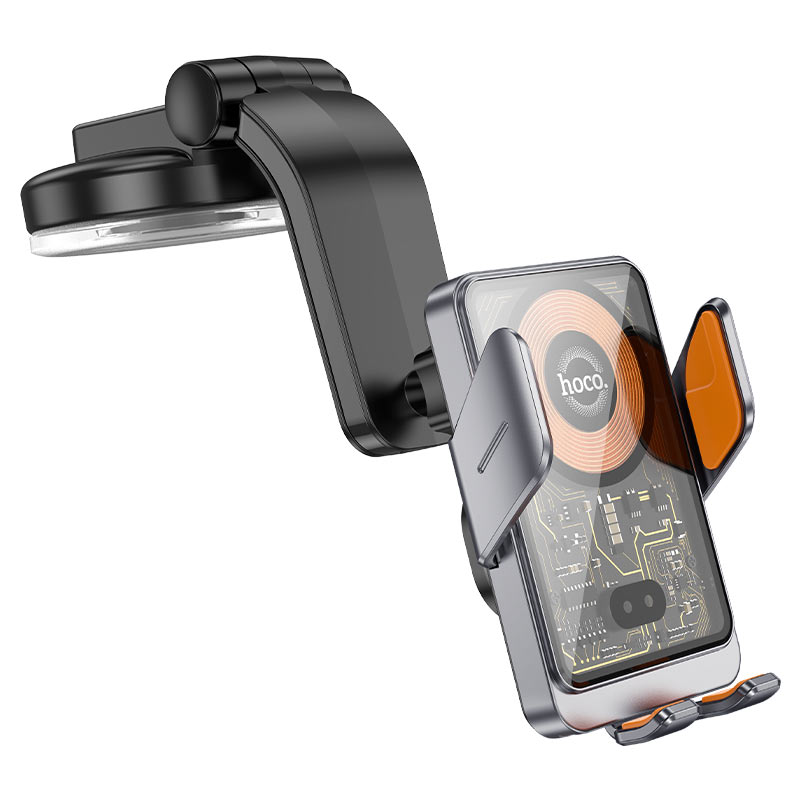 Bežični auto punjač HOCO HW8, 15W, 1.67A, Crni