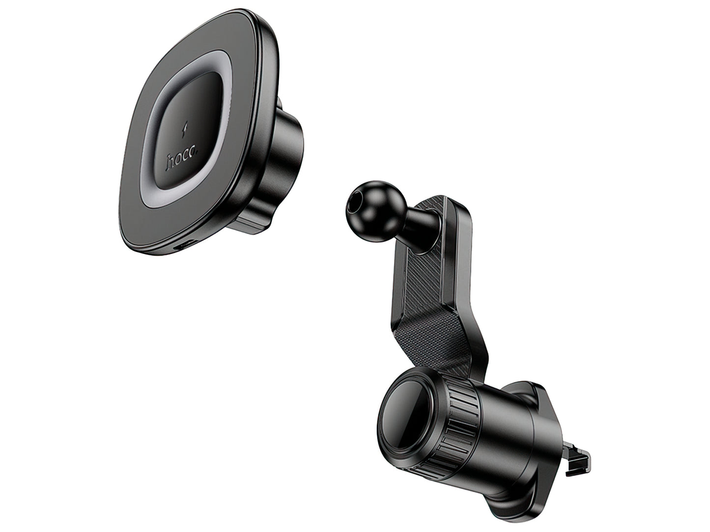 Auto punjač Wireless HOCO HW30, 15W, 1.67A, Crni