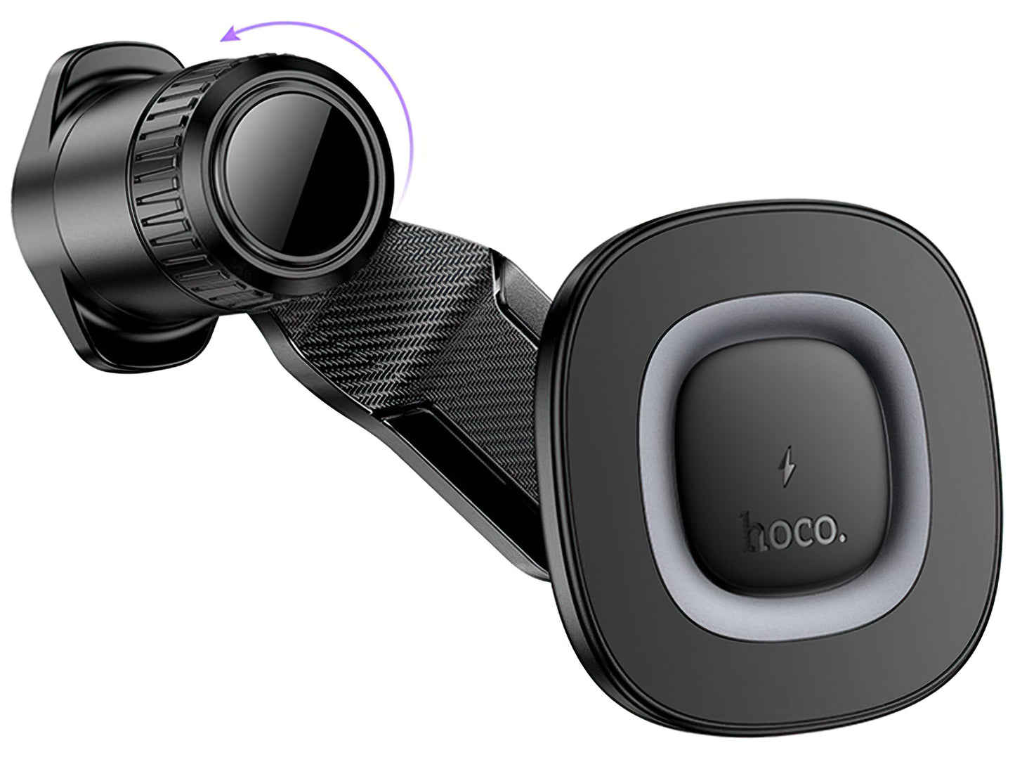 Auto punjač Wireless HOCO HW30, 15W, 1.67A, Crni