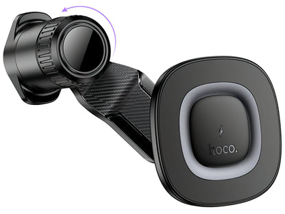 Auto punjač Wireless HOCO HW30, 15W, 1.67A, Crni