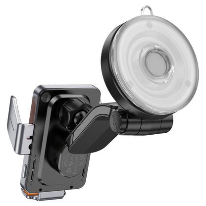 Bežični auto punjač HOCO HW8, 15W, 1.67A, Crni