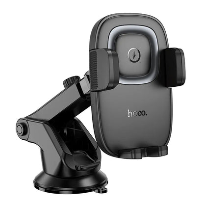 Bežični auto punjač HOCO HW32, 15W, 1.67A, Crni
