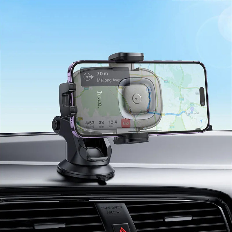 Bežični auto punjač HOCO HW32, 15W, 1.67A, Crni