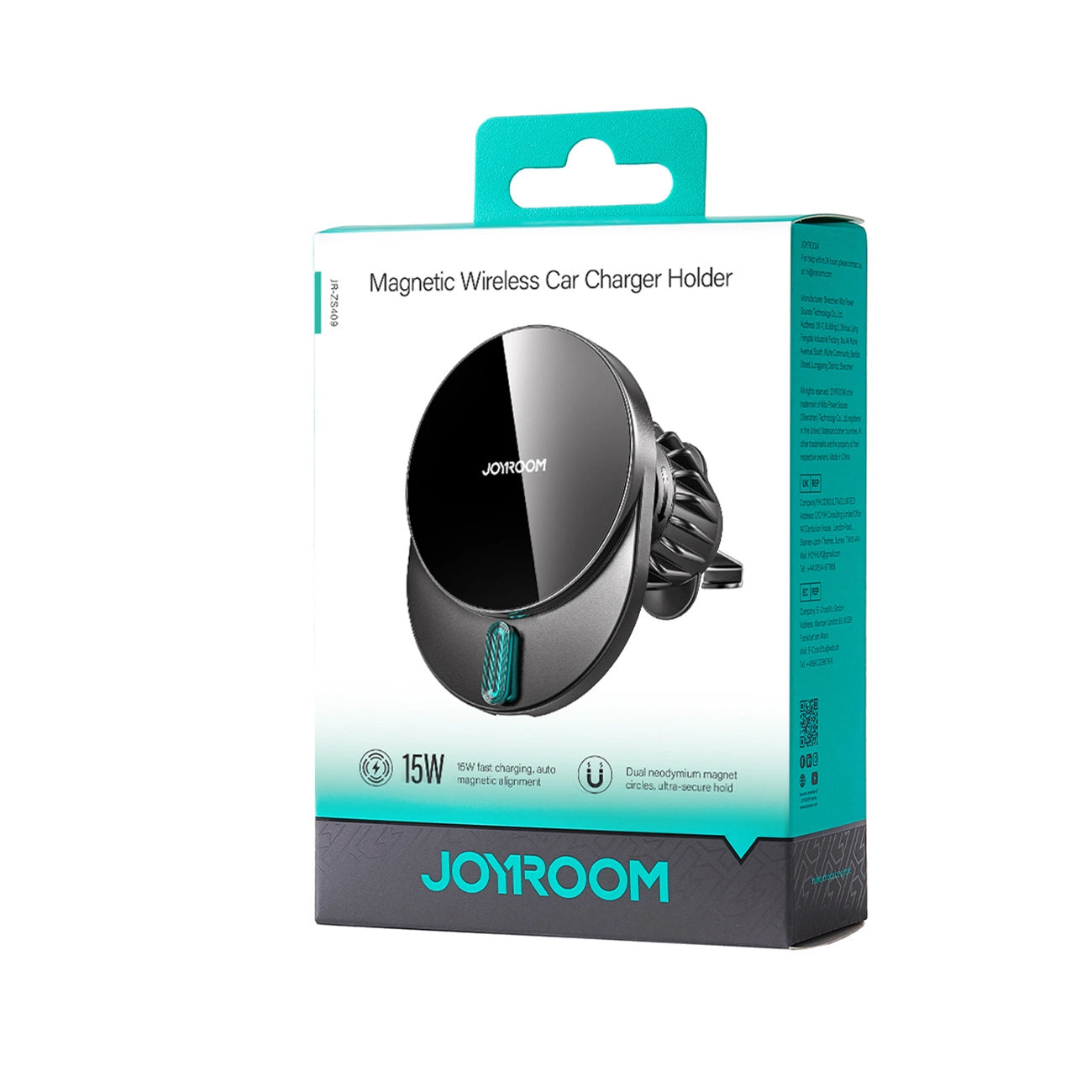 Bežični auto punjač Joyroom JR-ZS409, 15W, 1.67A, Crni