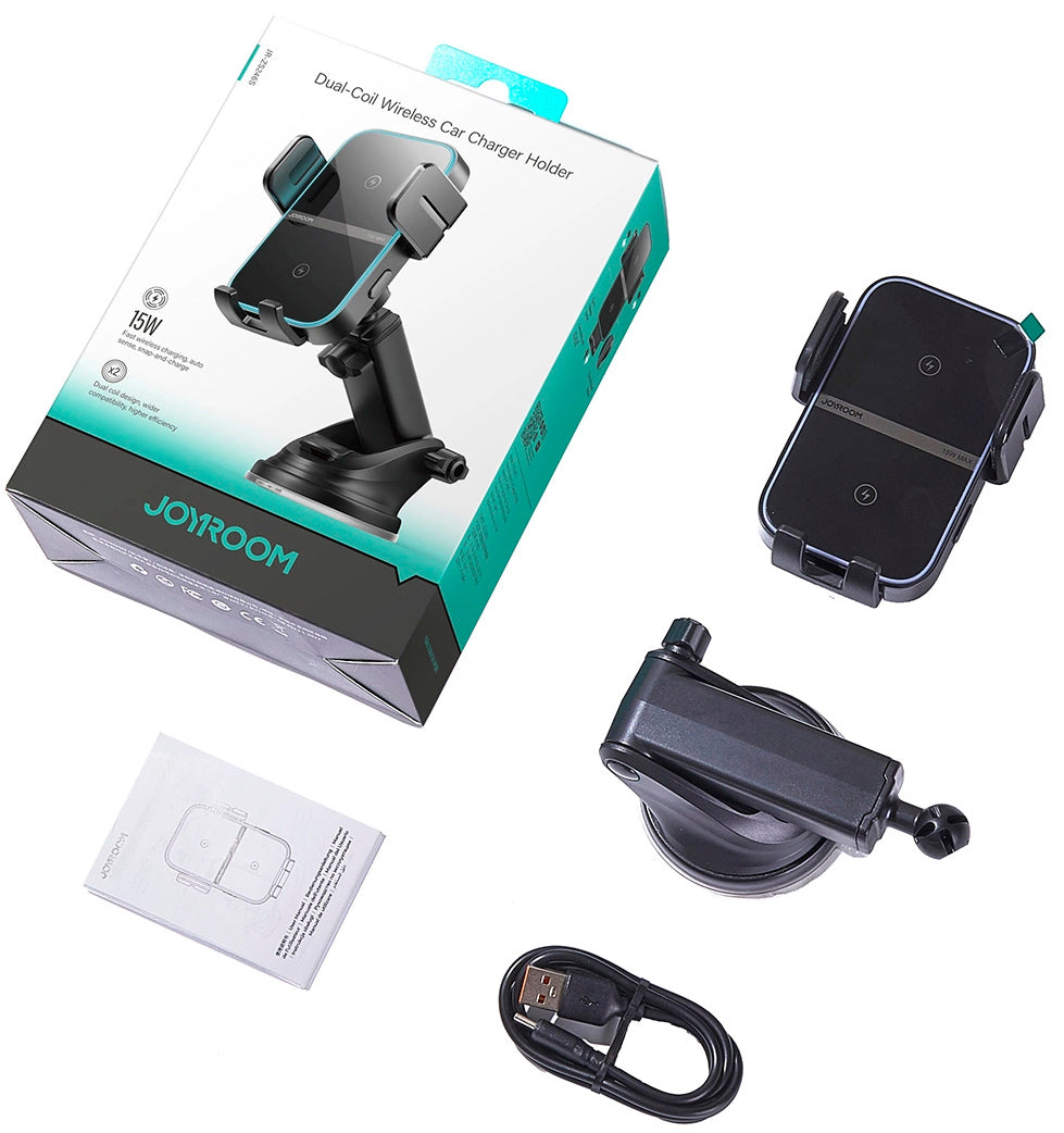 Bežični auto punjač Joyroom JR-ZS246s, 15W, 1.67A, Crni