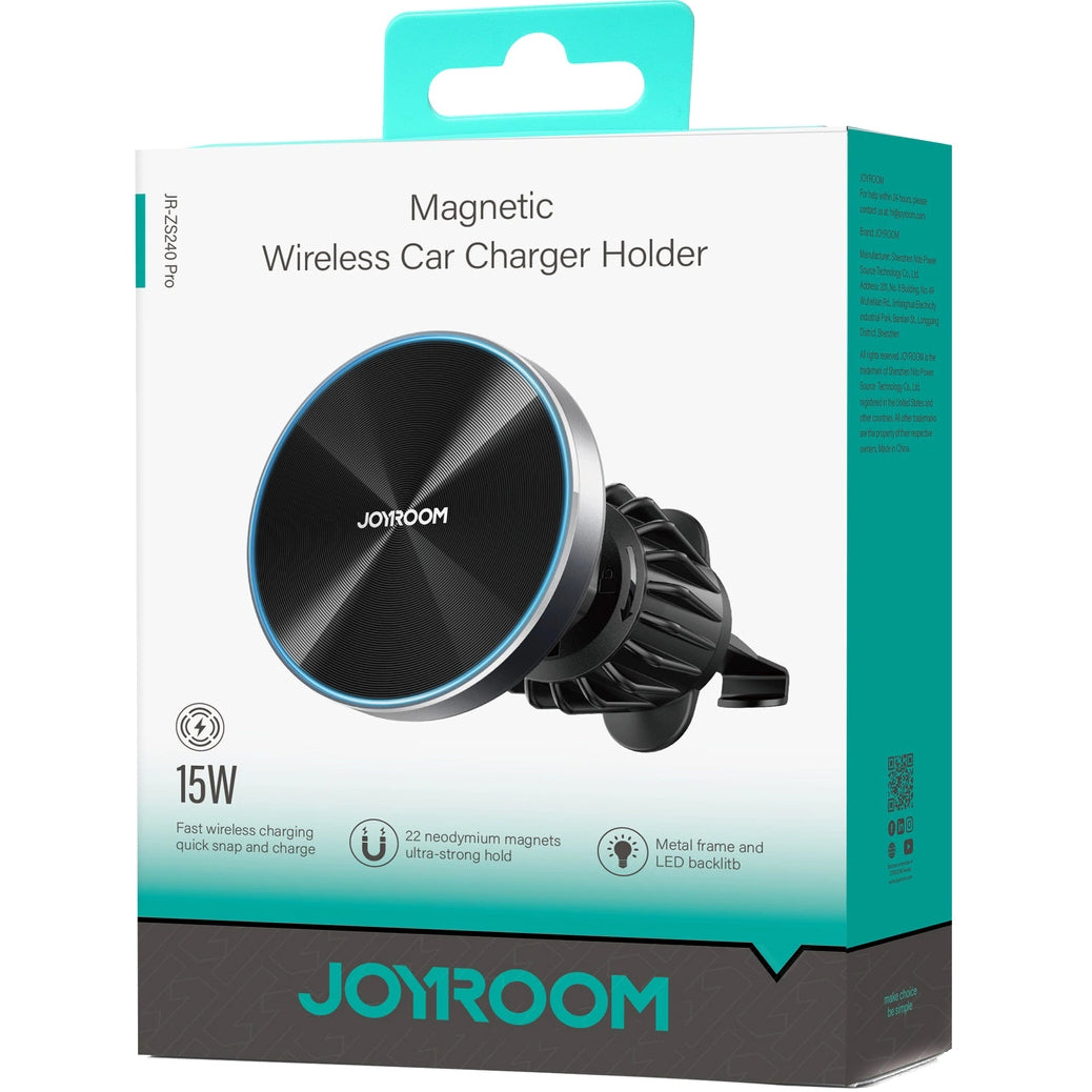 Bežični auto punjač Joyroom JR-ZS240 Pro, 15W, 1.67A, Crni