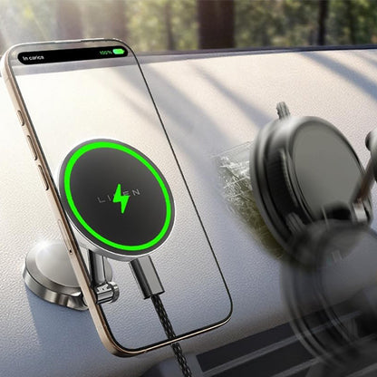 Incarcator Auto Wireless Lisen, 15W, 1.67A, Crni YL0223090006