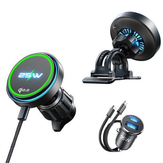 Bežični auto punjač Lisen W116, 25W, Crni YL0225060018