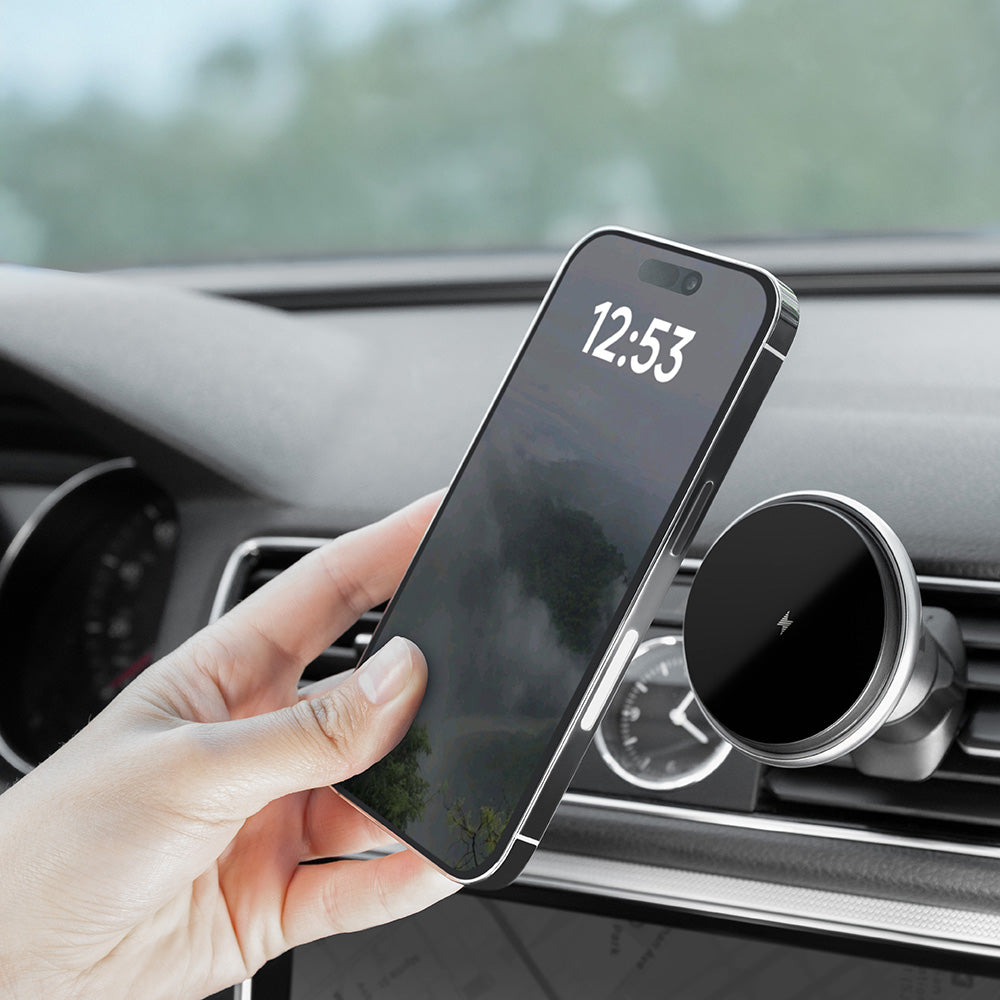 Punjač za auto Proove Magic Circle, bežični, 15W, 1.67A, srebrni WHMC15020006