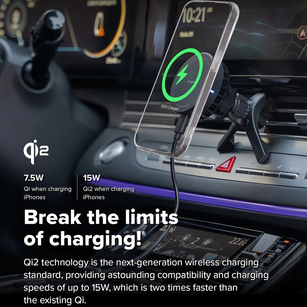 Bežični auto punjač Ringke, 15W, 1.67A, Crni