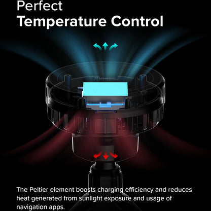 Bežični auto punjač Ringke, 15W, 1.67A, Crni