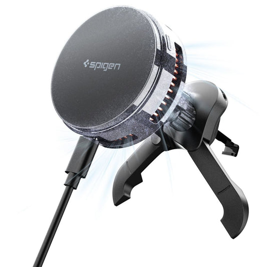 Bežični auto punjač Spigen Essential, 25W, 1.67A, Crni