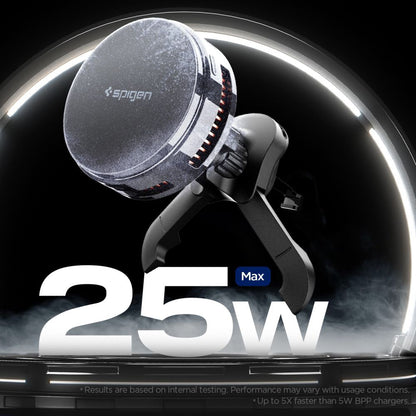 Bežični auto punjač Spigen Essential, 25W, 1.67A, Crni