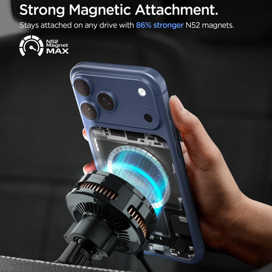 Bežični auto punjač Spigen Essential, 25W, 1.67A, Crni