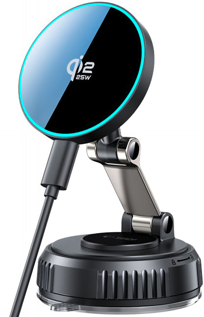 Bežični auto punjač Tech-Protect MM25W-V8, 25W, Crni