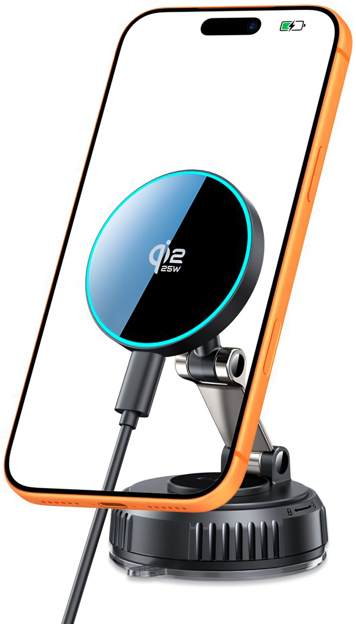 Bežični auto punjač Tech-Protect MM25W-V8, 25W, Crni