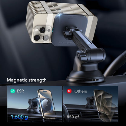 Bežični auto punjač ESR Halolock Dash, 15W, 1.67A, Crni