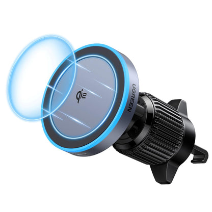 Bežični auto punjač UGREEN W708, 15W, 1.67A, Crni