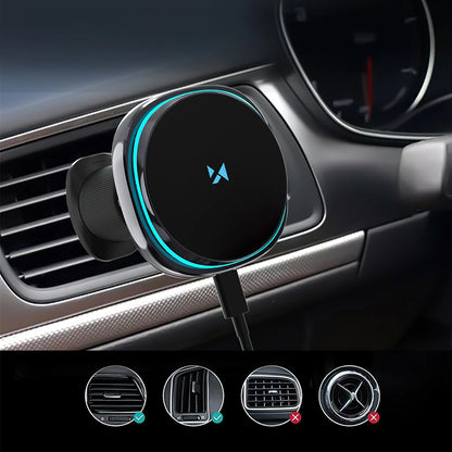 Bežični auto punjač WZK WCT5-Q6S2Y, 15W, 1.67A, Crni