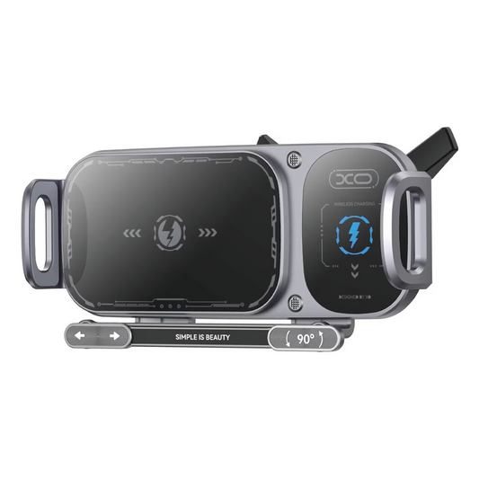 Bežični auto punjač XO Design WX041, 15W, 1.67A, Crni