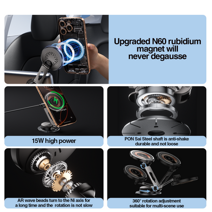 Bežični auto punjač XO Design CX036, 15W, 1.67A, Crni