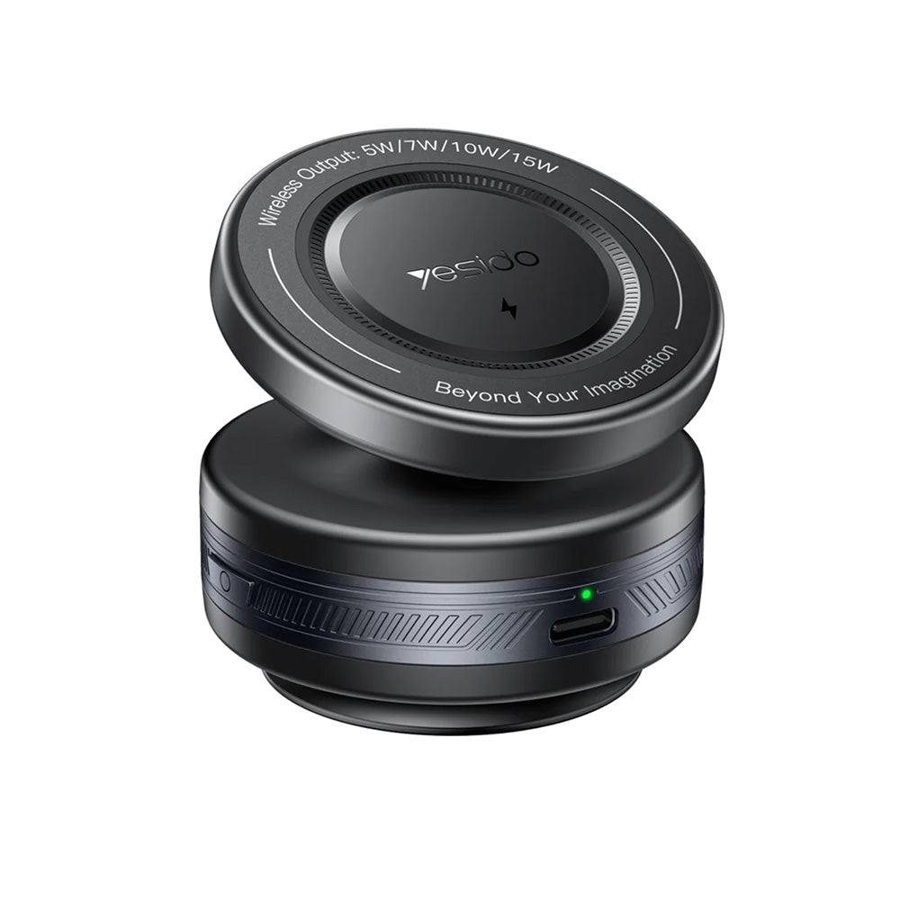 Bežični auto punjač Yesido C310, 15W, 1.67A, Crni