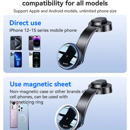 Bežični auto punjač Yesido C311, 15W, 1.67A, Crni