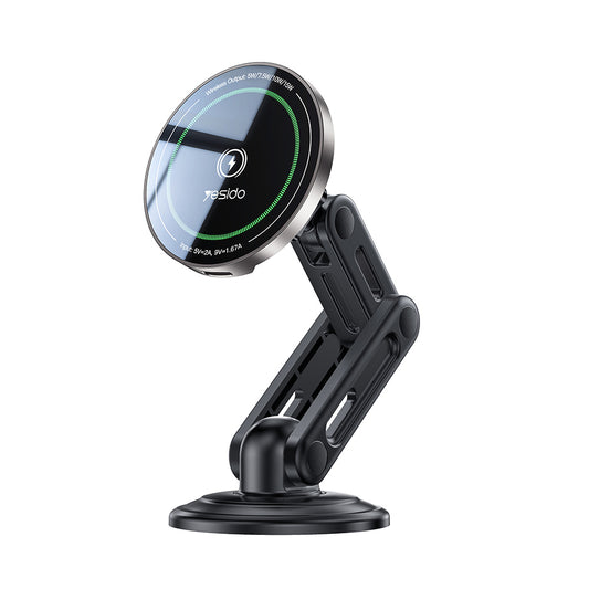 Bežični auto punjač Yesido C317, 15W, 1.67A, Crni