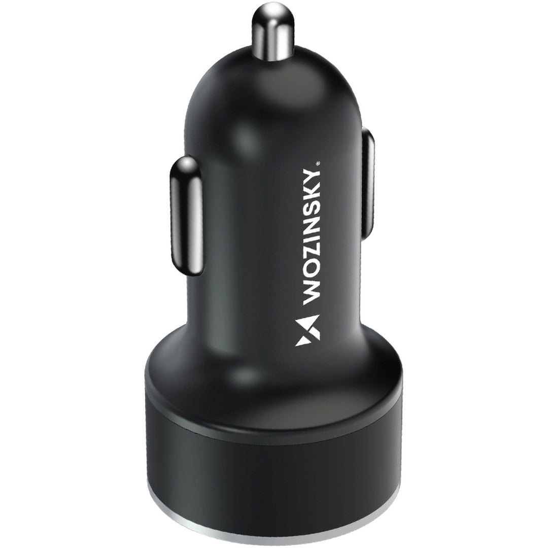 Auto punjač WZK WDCCAC, 36W, 3A, 1 x USB-A - 1 x USB-C, Crni